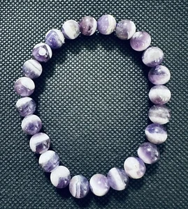 Natural Dream Amethyst Lila Kristall Stein Armband 7 mm - Bild 1 von 2