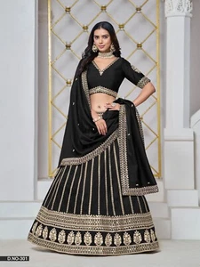 Indische pakistanische Bollywood Designer-Partykleidung Chaniya Choli für Damen Lehenga Choli - Bild 1 von 33