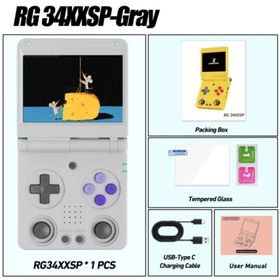 ANBERNIC RG 34XXSP Handheld Retro Game Console 3.4-inch H700 3300mAH Linux Gifts - Image 1 of 4