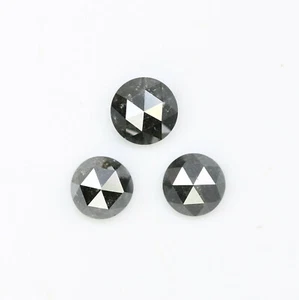 Salz & Pfeffer rund Rosenschliff 0,69 Karat 3,50 mm lose Galaxie Diamant - Bild 1 von 12
