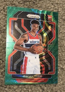2021-22 Panini Prizm Fanatics Isaiah Todd Green Wave #299 Rookie RC Wizards