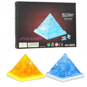Crystal Puzzle Jigsaw Blocks Assembling Pyramid Model Toys Kids Gift Wisdom 3D - Picture 1 of 22