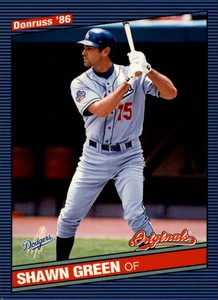 2002 Donruss Originals Aqueous Dodgers Baseball Card #274 Shawn Green 86