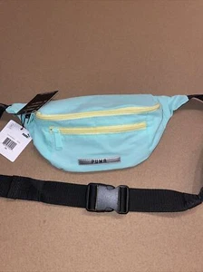 PUMA PV1802 Waist Pack Crossbody Zipper Storage turquiose Yellow Reflective NEW - Picture 1 of 5