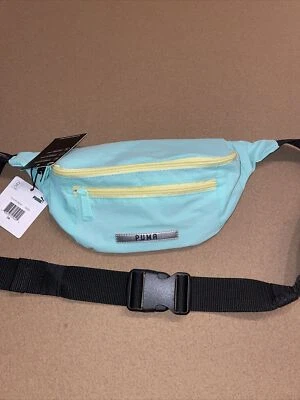 PUMA PV1802 Paquete de Cintura Bandolera Cremallera Almacenamiento Amarillo Turquesa Reflectante NUEVO Foto 1 de 4