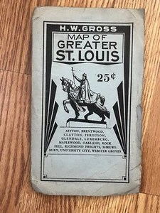 Vintage H.W. Gross St. Louis Missouri City Map booklet, ca early 1900s - Picture 1 of 10
