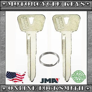 2x New Uncut Blank Key For Yamaha Motorcycles Lock Code: A7001-A8500 KEYWAY YM63 - Picture 1 of 2