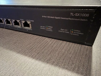 TP-Link TL-SX1008 - 8 Port 10G/Multi-Gig Unmanaged Ethernet Switch - Limited - Image 1 of 4
