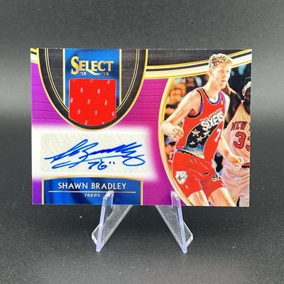 2018-19 Panini Select Shawn Bradley Purple Prizm Patch Auto Jersey Autograph /99 - Image 1 of 3