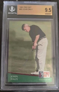1991 Pro Set PGA Tour #93 John Daly RC BGS 9.5 W 10 GEM MINT Rookie - Picture 1 of 6