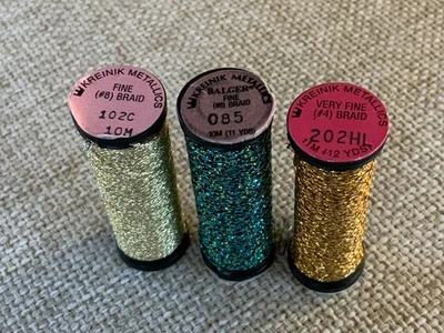 Lot Of 3 Kreinik Threads 085, 102C, 202HL  + Mirabilia Santas Magic Cross Stitch - Image 1 of 4