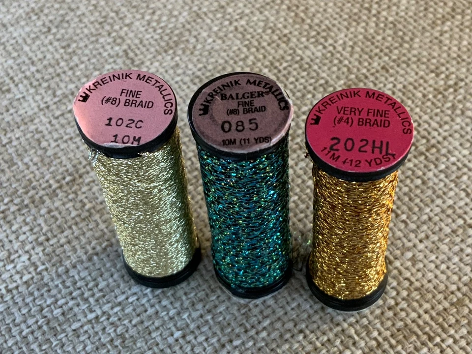 Lot Of 3 Kreinik Threads 085, 102C, 202HL  + Mirabilia Santas Magic Cross Stitch - Image 1 of 4