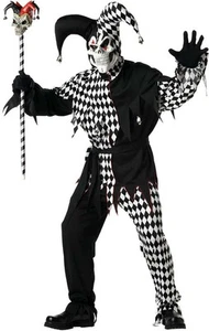 California Costume Evil Jester Adult Men Ghosts & Monsters Halloween Outfit00928 - Picture 1 of 2