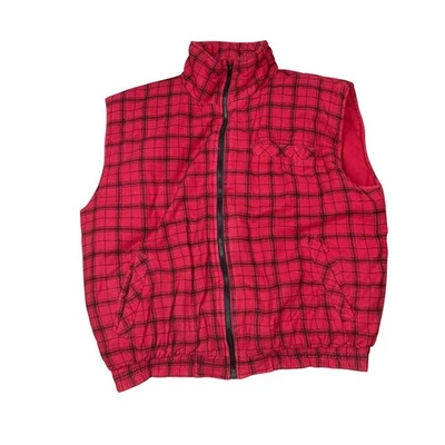Northwest Territory Rojo Negro Leñador Cuadros Hinchado Invierno Chaleco Hombres Grande Foto 1 de 4