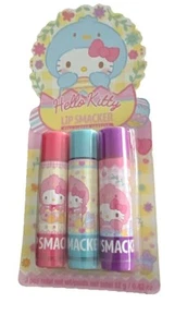 Lip Smacker Hello Kitty Balm Guavalicious, Raspberry Roll, Cherry Sweet 3 Balms - Picture 1 of 4