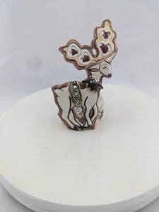 Blue Sky 2002 Heather Goldminc Weihnachten Rentier Teelicht Kerzenhalter (617) - Bild 1 von 9