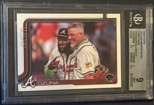 2025 Topps Golden Mirror Variation Marcell Ozuna Chipper Jones BGS 9 Atlanta - Picture 1 of 3