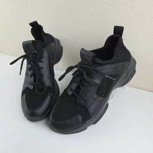 Zapatillas deportivas con cordones Madden NYC para mujer talla 9 negras estrás - Imagen 1 de 13