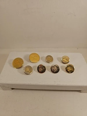 BURBERRY Logo Gold Buttons REPLACEMENT for Jacket Suit Blazer Coat VINTAGE  - Image 1 of 4