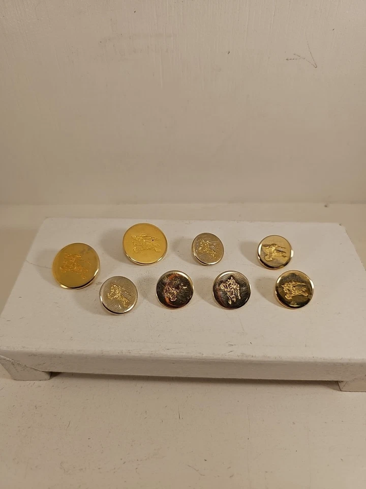 BURBERRY Logo Gold Buttons REPLACEMENT for Jacket Suit Blazer Coat VINTAGE  - Image 1 of 4