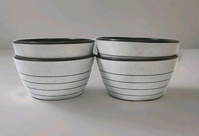 Juego de 4 cuencos para aperitivos de postre de melamina gris a rayas Hearth And Hand ENVÍO GRATUITO Foto 1 de 4