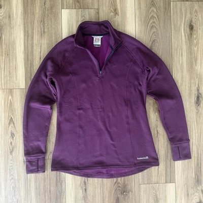 Suéter feminino AVALANCHE médio 1/4 zíper furos de lã absorção rápida roxo - Imagem 1 de 4