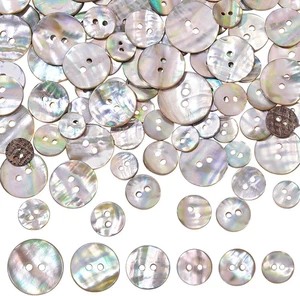 96Pcs 6 Sizes round Shell Buttons, Sewing Buttons 2-Hole Natural Shell Buttons 1 - Picture 1 of 12