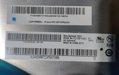 24" 1920x1080 AUO  FHD All-In-One AIO Screen Display LED M240HW02 V6 Replacement - Image 1 of 4