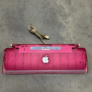 Vintage Apple USB Keyboard M2452 (1999) STRAWBERRY PINK RARE iMac TESTED - Picture 1 of 5
