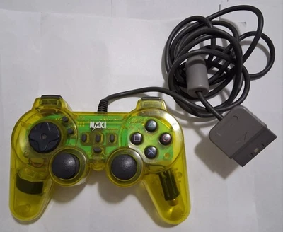 Playstation Naki Neon Yellow Controller - PS1 & PS2 - Image 1 of 4