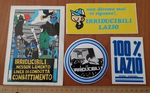 Irriducibili Ultras Lazio lotto 4 Adesivi Anni 80 primi 90, originali del gruppo - Foto 1 di 6