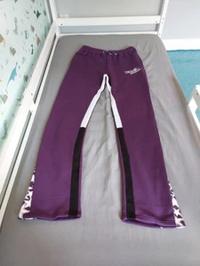 Tall Slim Stacked Flare Star Gusset purple Jogger trousers Boohoo Man XL New - Picture 1 of 6