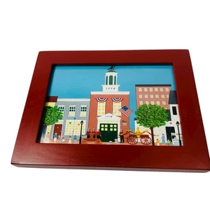 Patricia Palermino Alexandria Friendship Firehouse Framed Print Folk Art 7X9 VA - Picture 1 of 7