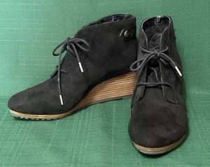 Dr. Scholls Where To Damen-Schnürstiefeletten Keilabsatz 7 M schwarz einmal getragen - Bild 1 von 18