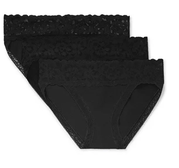 NWT Three Pair Women’s XL Jet Black Adore Me Bikini Panties - Image 1 of 1