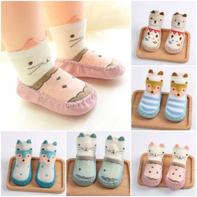 Baby Socks Toddler Kids Anti-slip Slipper Socks for 0-18 Months Boys Girls Shoes - Image 1 of 4