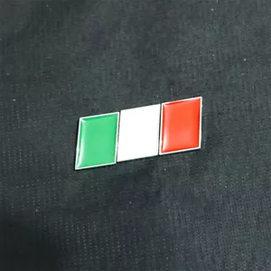 1x Italy Flag Chrome Silver Metal Decal Emblem Sticker Badge Sports Turbo Bumper - Bild 1 von 11