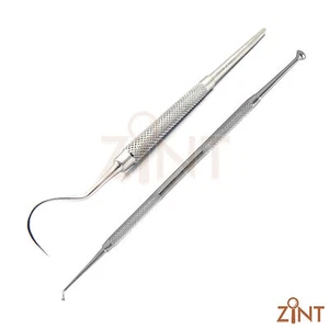 Dental Explorer 23 Probe Hook Periodontal Ball Burnisher Amalgam Filling Tools - Picture 1 of 5