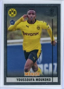 2020-21 Topps Cromo Merlín Campeones de la UEFA Youssoufa Moukoko #80 Rookie RC! ฿₲ - Imagen 1 de 2