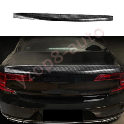 Fit For Volvo S90 2017-2022 ABS Carbon Fiber Rear Trunk Spoiler Wing Flap 1Pcs - Image 1 of 4