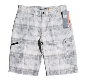 Lee Latzhose Jungen Grafton schnelltrocknend Cargoshorts weiß kariert 16-HUSKY neu mit Etikett  - Bild 1 von 8