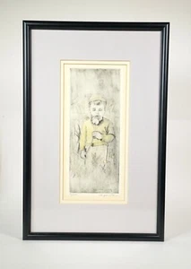 John Le Quintana Etching print - numbered 13/XXV "boy in field" - Picture 1 of 9