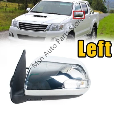 Espejo retrovisor lateral izquierdo con luz de giro 5 pines para Toyota Hilux 2008-2015 Foto 1 de 4