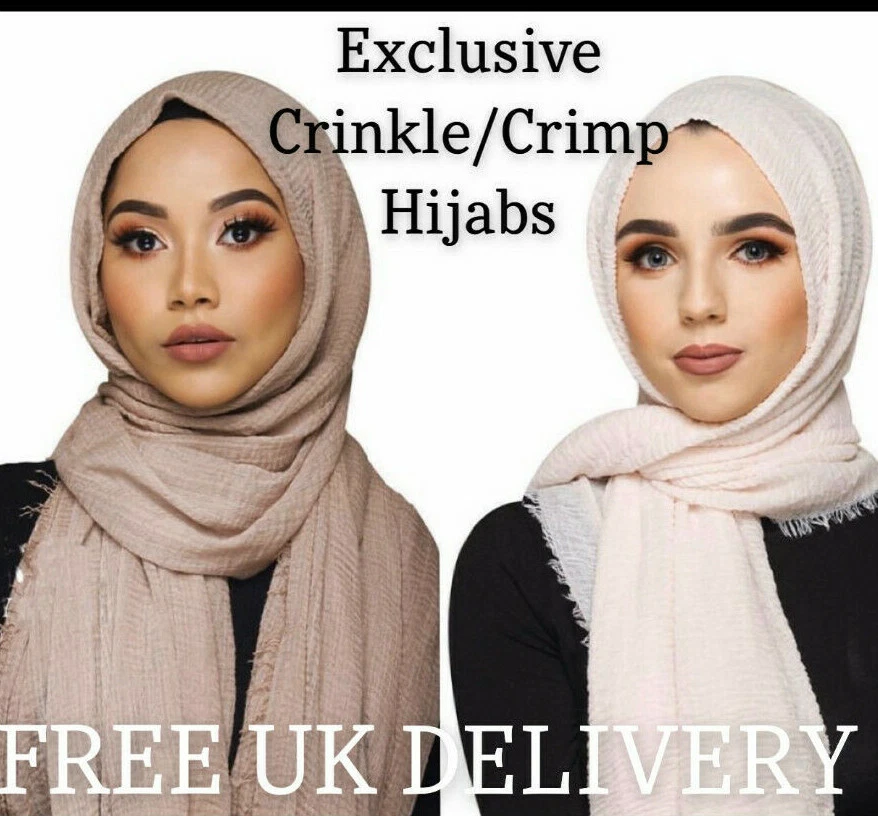 Froissement froissé ACHAT HAUTE QUALITÉ 5 OBTENIR 1 GRATUIT écharpe hijab foulard maxi plat   - Photo 1/1