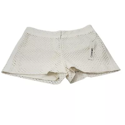 DKNYC Women's Pocketless Lace 100% Cotton Shorts Ivory Size 6 NEW MSRP$99.00  - Image 1 of 4