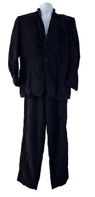 De colección Clipper Artesanal Ropa a Medida Chaqueta Pantalón Traje Para Hombre Negro Tirantes Foto 1 de 4