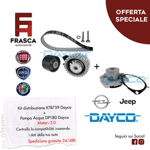 KIT Distribuzione + Pompa Acqua Dayco Alfa Romeo 147 156 159 1.9 2.0 JTDM 150CV - Imagen 1 de 3