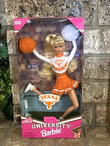 1996 Barbie University Of Texas Longhorn Special Edition Mattel #17792 NRFB - Picture 1 of 6