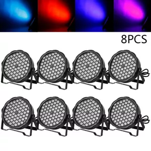 8x 100W RGB 3in1 LED Par Light DMX Stage DJ Par Can Light Disco Wash Party Light - Picture 1 of 10