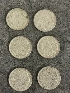 LOT 6 * 10 CENTS 1936 / 1938 * 3 /1939 / 1941 ARGENT PAYS BAS / NEDERLAND SILVER - Picture 1 of 2
